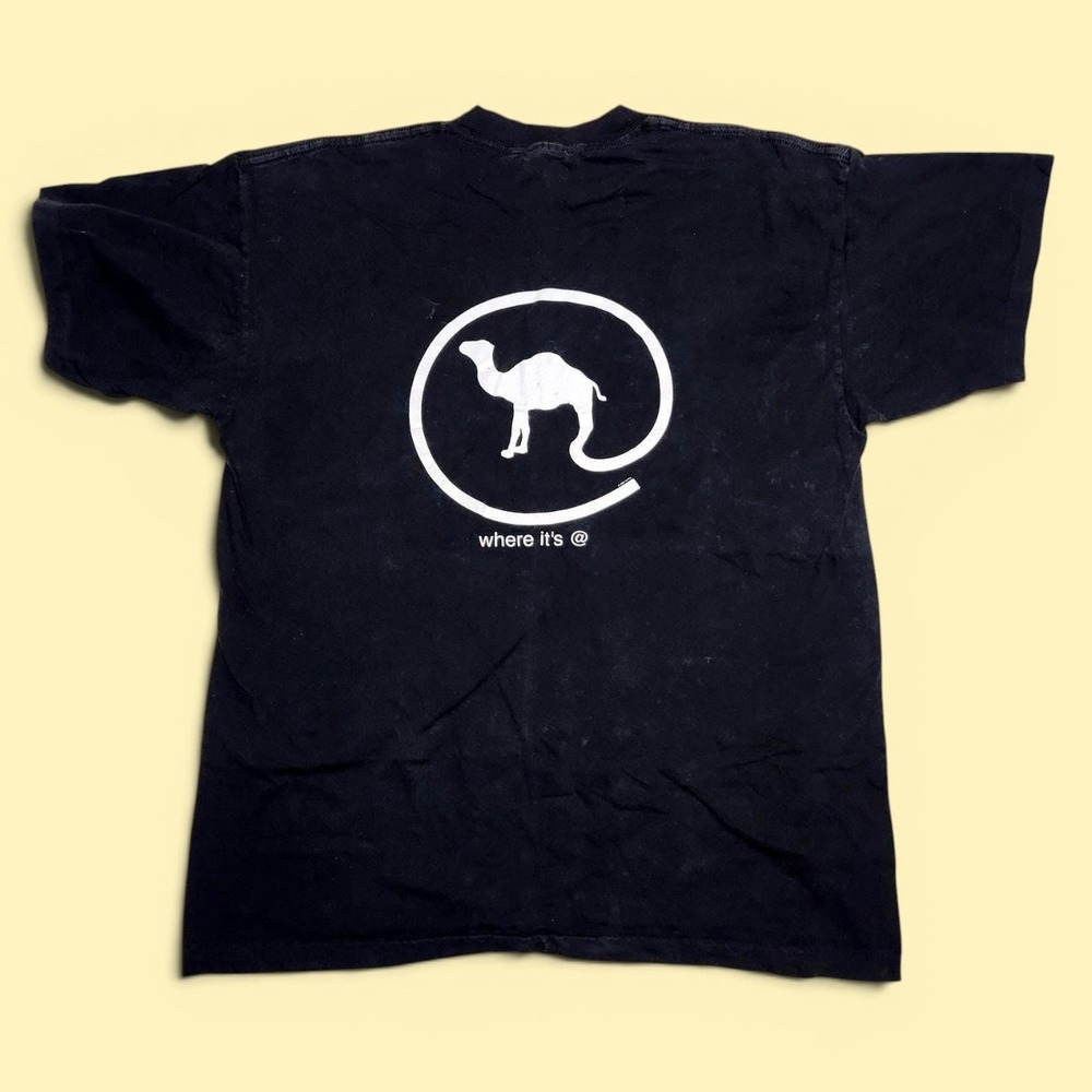 Vintage Camel Cigarettes Promo Black T-shirt Adult XL "Where It's At @ 90s